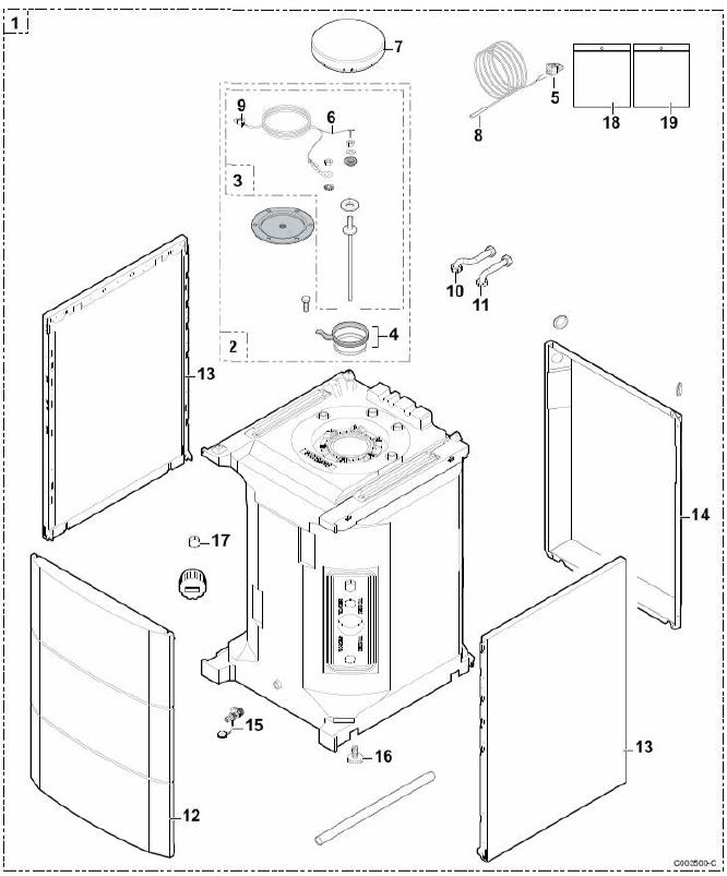 Schéma éclaté Vue Principale — Remeha REMEHA CALORA TOWER GAS (2012 - )